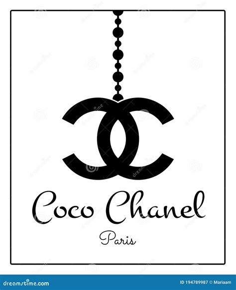 black and white chanel label|coco Chanel original logo.